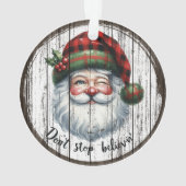 Rustikaler Weihnachtsmann-Schmuck Ornament (Rückseite)