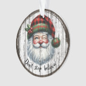 Rustikaler Weihnachtsmann-Schmuck Ornament (Vorderseite)