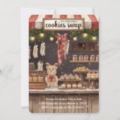 „Rustikaler Weihnachtsplätzchen-Tausch Einladung (Vorderseite)