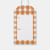 Rustikaler Weihnachtsrockpferd Buffalo Karo Geschenkanhänger (Rückseite)