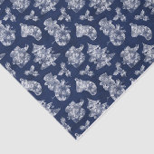 Rustikaler Weihnachtsschneemann Blue Wood Seidenpapier (Ausschnitt)