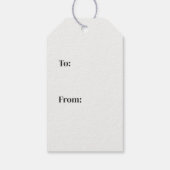 Rustikaler Weihnachtsschwarz-weiß-Karierter Monogr Geschenkanhänger (Rückseite)