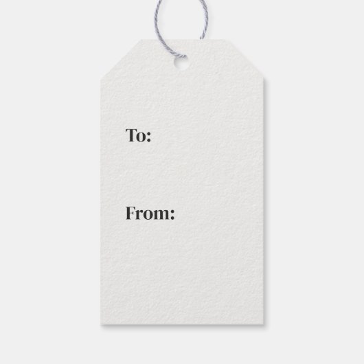 Rustikaler Weihnachtsschwarz-weißer Monogramm-Piep Geschenkanhänger (Rückseite)