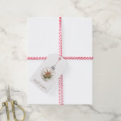 Rustikaler Weihnachtsstern-Hängeschmuck-Geschenkan Geschenkanhänger (Mit Garn)