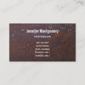 Rustikaler Weihnachtstisch mit Kiefer und Schnee Visitenkarte (Rückseite)