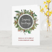 Rustikaler Weihnachtsurlaub Karte (Gelbe Blume)