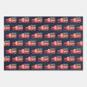 Rustikaler Weihnachtswagen Geschenkpapier Set (Vorderseite 3)