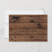 Rustikaler Wein Barrel Burgund Angaben Beilage Einladung (Rückseite)