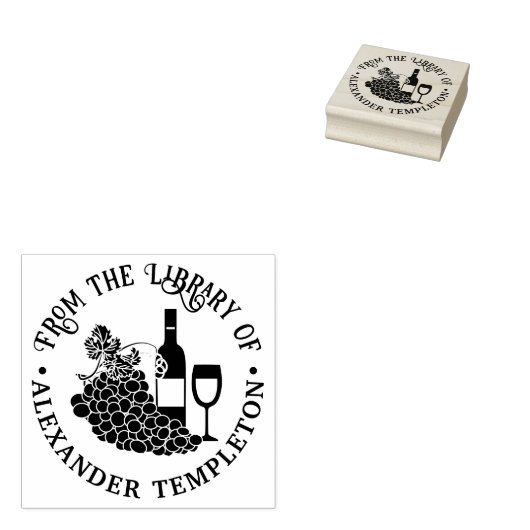 Rustikaler Wein, Gläser, Traubenstollen Gummistempel (Stempel)