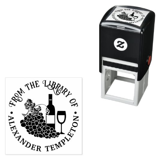 Rustikaler Wein, Gläser, Traubenstollen Permastempel (Beispiel)