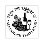 Rustikaler Wein, Gläser, Traubenstollen Permastempel (Design)