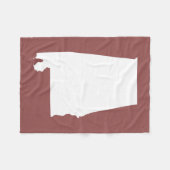 Rustikaler Wein und weißes Alabama Fleecedecke (Vorderseite (Horizontal))