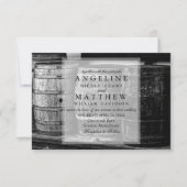 Rustikaler Wein Weintrauben Einladung Hochzeit (Vorderseite)