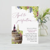 Rustikaler Wein zum Geburtstag, vollmundig Einladung (Stehend Vorderseite)