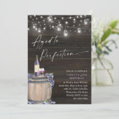 Rustikaler Wein zum Geburtstag, vollmundig Einladung (Stehend Vorderseite)