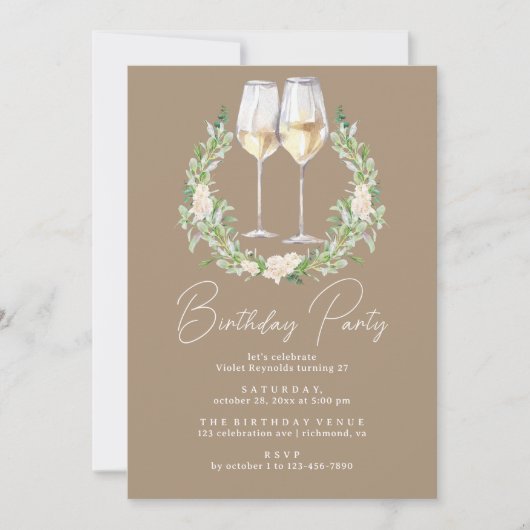 Rustikaler Weinbaugarten | Jedes Alter Erwachsene  Einladung (Vorderseite)