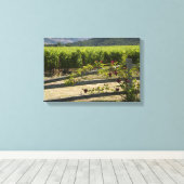 Rustikaler Weinberg und Rose Leinwanddruck (Insitu (Holzboden))