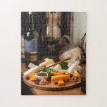 Rustikaler Weinkeller Platter Geschmackvoll Küche Puzzle<br><div class="desc">Dieses schmackhafte Design besticht durch eine rustikale Umgebung von Wein und Käse #food #tasty #gastronomy #wine #walnut#rustic #crackers #fun #games #gift #gift #gift #holidays #holidays #stockingstuffers #secretsanta #winelover</div>