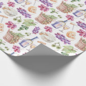 Rustikaler Weinkeller Trauben Wasserfarbenes Muste Geschenkpapier (Ecke)