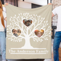 Rustikaler Weiß 3 Foto Familienbaum Personalisiert