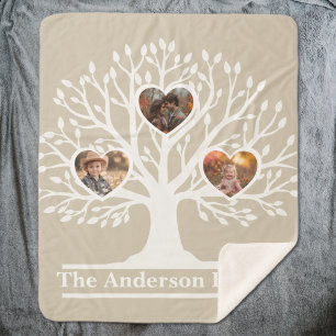 Rustikaler Weiß 3 Foto Familienbaum Personalisiert Sherpadecke
