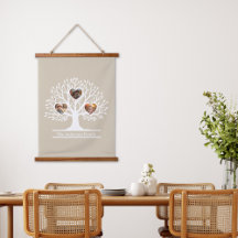 Rustikaler Weiß 3 Foto Familienbaum Personalisiert