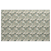 Rustikaler Weiß-Grün-Botanik-Vintage-Boho-Blumenst Stoff (Fat Quarter (45,7 x 55,9 cm))