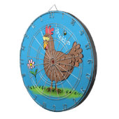 Rustikaler, weißer Cartoon Dartscheibe (Vorderseite rechts)