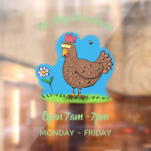 Rustikaler, weißer Cartoon Fensteraufkleber (Blatt 2)