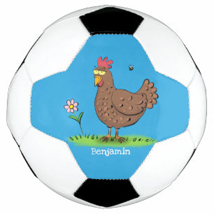 Rustikaler, weißer Cartoon Fußball