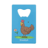 Rustikaler, weißer Cartoon Geldbeutel Flaschenöffner (Rückseite)