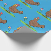 Rustikaler, weißer Cartoon Geschenkpapier (Ecke)