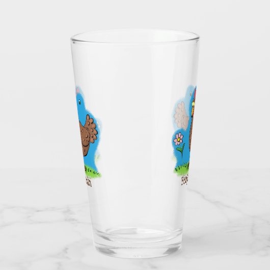 Rustikaler, weißer Cartoon Glas (Links)