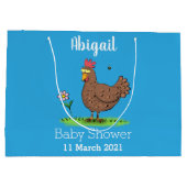 Rustikaler, weißer Cartoon Große Geschenktüte (Rückseite)