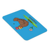 Rustikaler, weißer Cartoon Magnet (Rechte Seite)