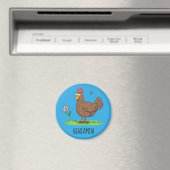 Rustikaler, weißer Cartoon Magnet (In Situ (Geschirrspüler))