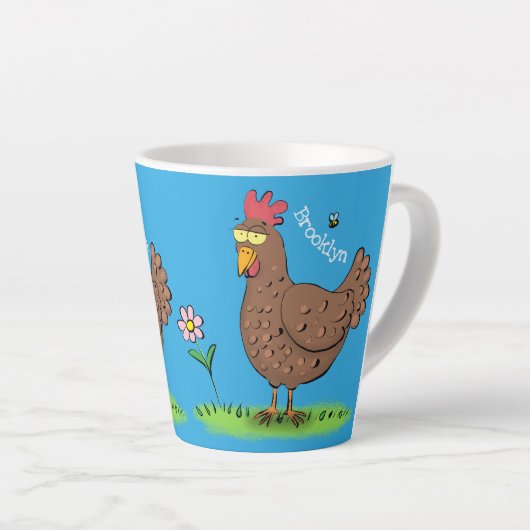 Rustikaler, weißer Cartoon Milchtasse (Rechte Ecke)