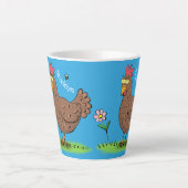 Rustikaler, weißer Cartoon Milchtasse (Vorderseite)