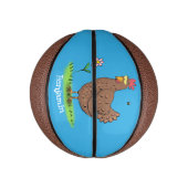 Rustikaler, weißer Cartoon Mini Basketball (Vertikal)