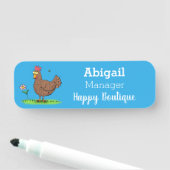 Rustikaler, weißer Cartoon Namensschild (Beispiel)