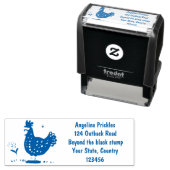 Rustikaler, weißer Cartoon Permastempel (Beispiel)