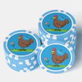 Rustikaler, weißer Cartoon Pokerchips (Stapel)