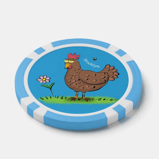 Rustikaler, weißer Cartoon Pokerchips (Einzeln)