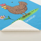 Rustikaler, weißer Cartoon Sherpadecke (3/4)