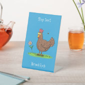 Rustikaler, weißer Cartoon Sockelschild (In SItu)