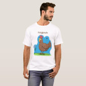 Rustikaler, weißer Cartoon T-Shirt (Vorne ganz)