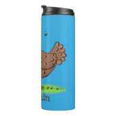 Rustikaler, weißer Cartoon Thermosbecher (Nach rechts gedreht)
