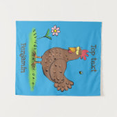 Rustikaler, weißer Cartoon Wandteppich (Vorderseite (Horizontal))