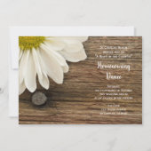 Rustikaler weißer Daisy Country Stall Homecoming T Einladung (Vorderseite)
