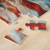 Rustikaler, weißer Hengst aus den USA Puzzle (Seite)